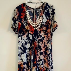 Tea length dress with shorts sheathing